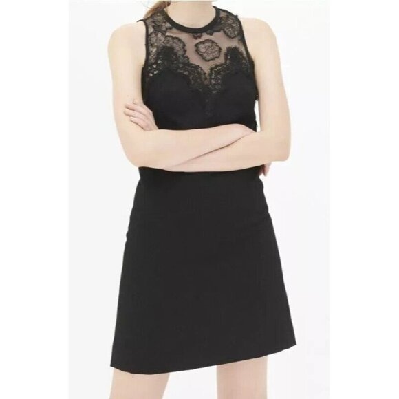 Sandro Loverme Dress Sheer Lace Textured Sleeveless Party Dress Size 3/US 6/8 - Picture 1 of 11